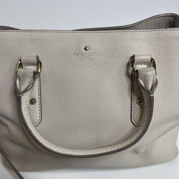 Kate Spade Larchmont Avenue Evangelie Leather Satchel Warm Vellum WKRU5376 - Picture 6 of 15